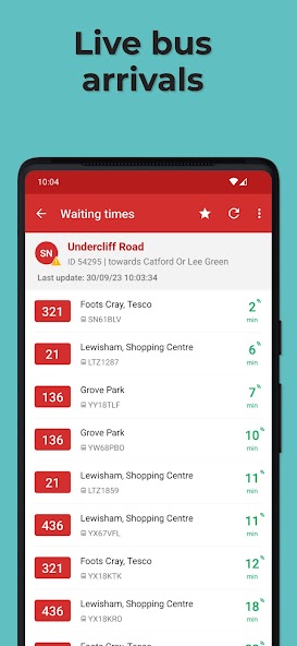London Bus Times TfL Countdown