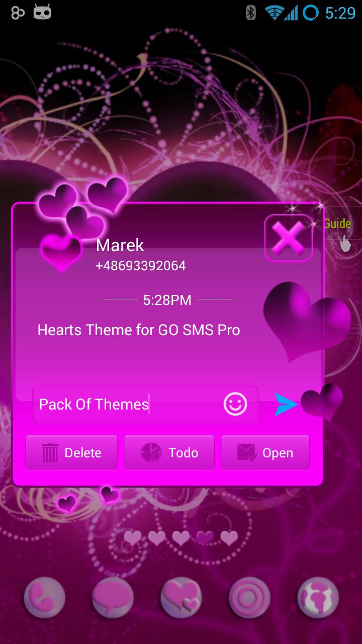 Hearts Theme for GO SMS Pro