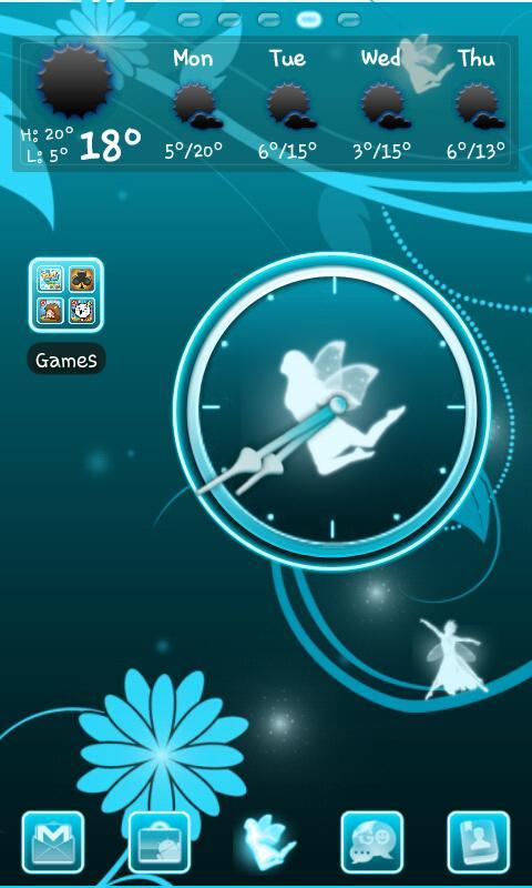 Fairy Blue Clock