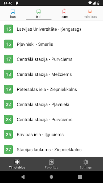 Riga Transport - timetables