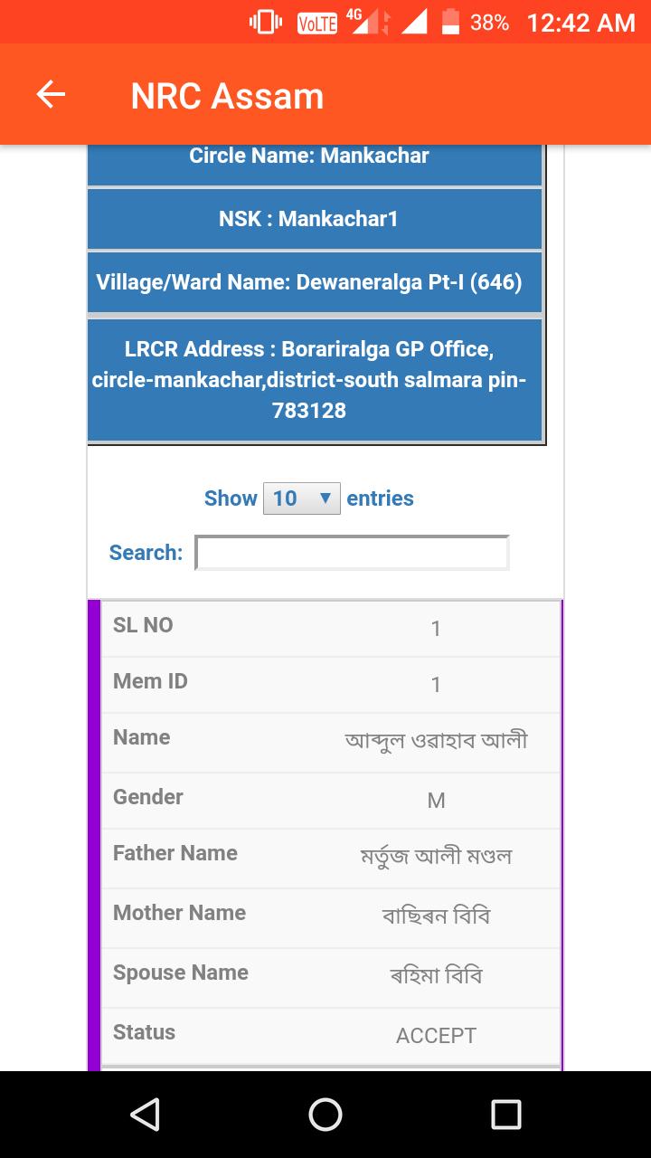 NRC Assam