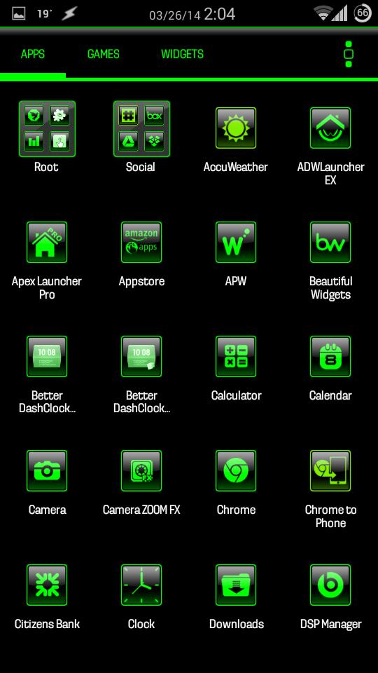 Mean Green Apex/ADW/Nova