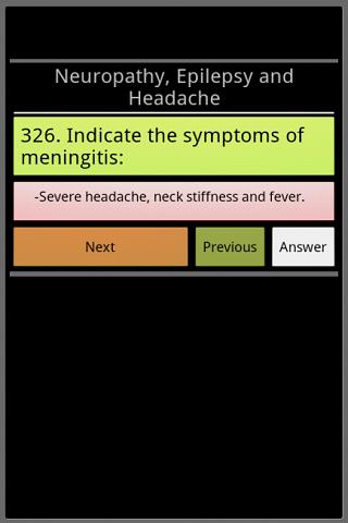 Neurology short questions
