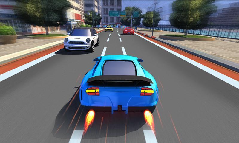 Fast speed car racing