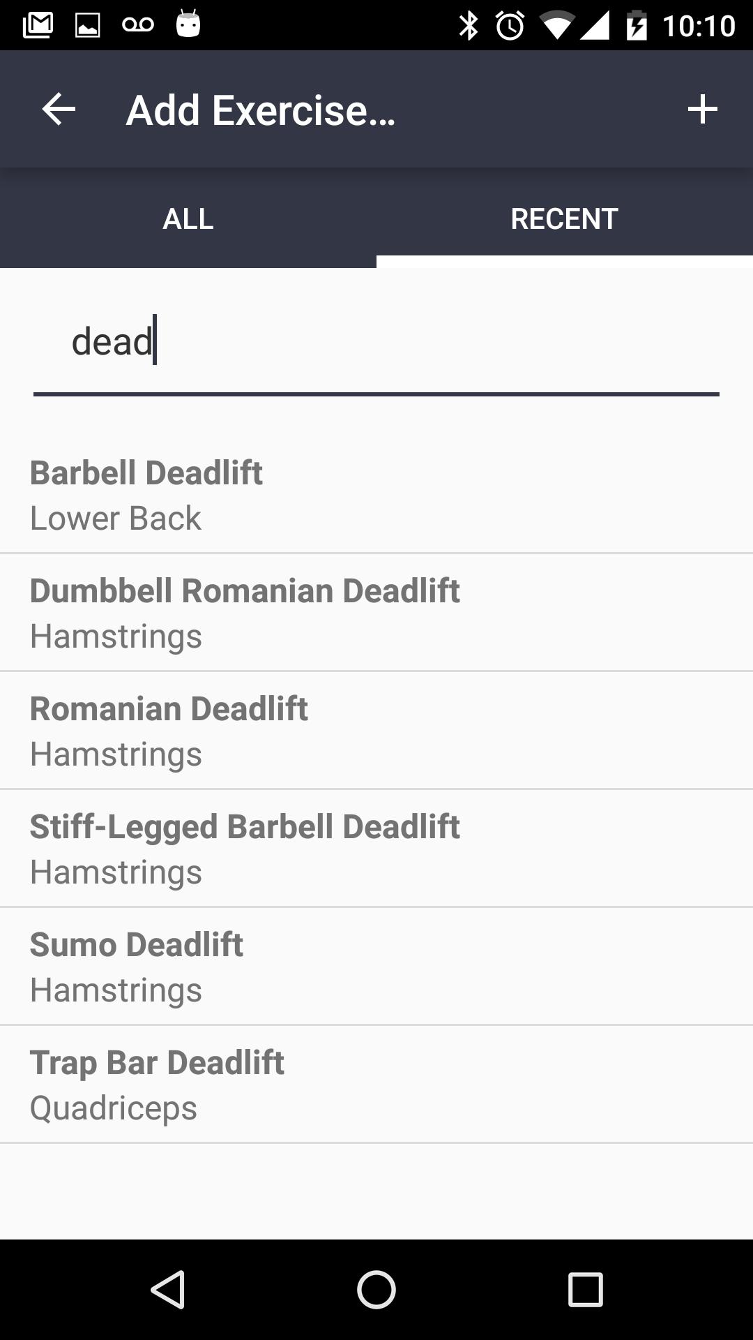 Lift Tracker Weightlifting Log
