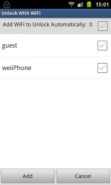 Unlock With WiFi