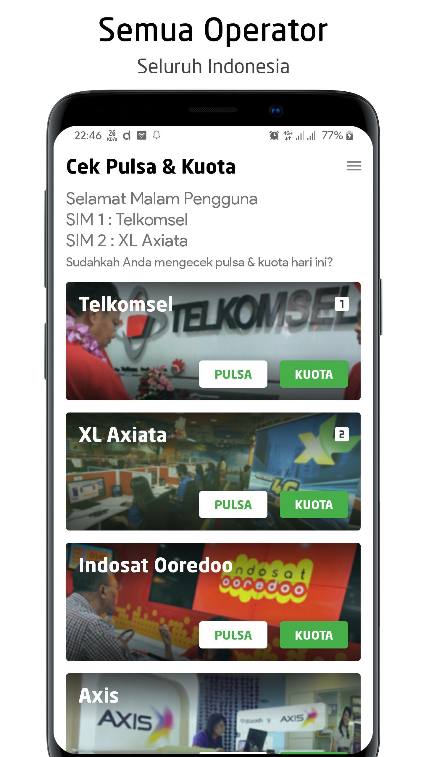Cek Pulsa & Kuota