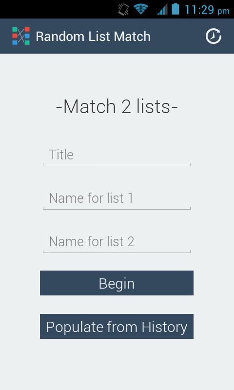 Random List Match