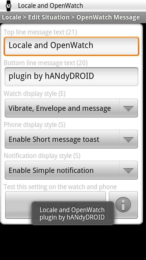 Locale OpenWatch MSG plug-in