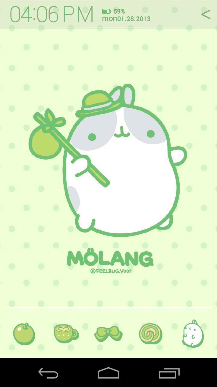 Molang Clover Green Atom theme