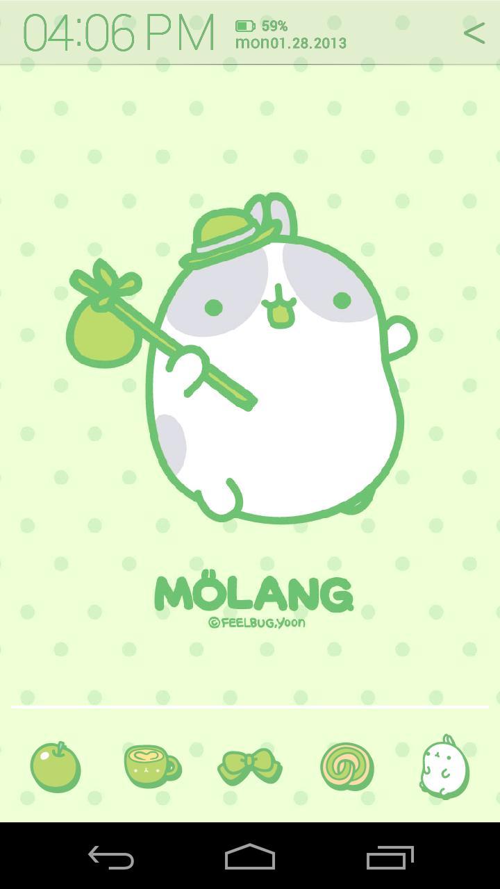 Molang Clover Green Atom theme