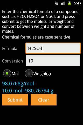 Chemical Calculator