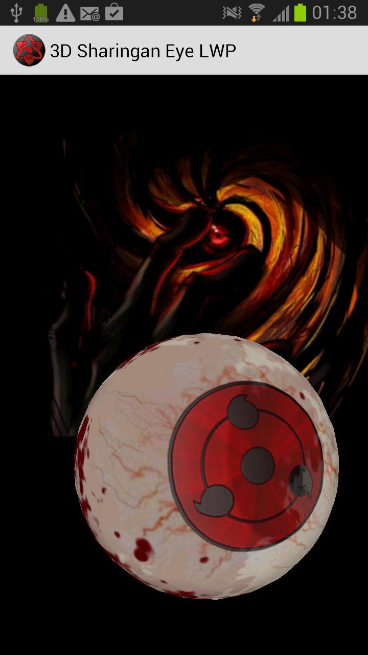 3D Sharingan eye LWP
