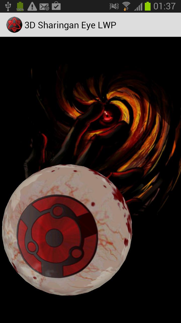 3D Sharingan eye LWP