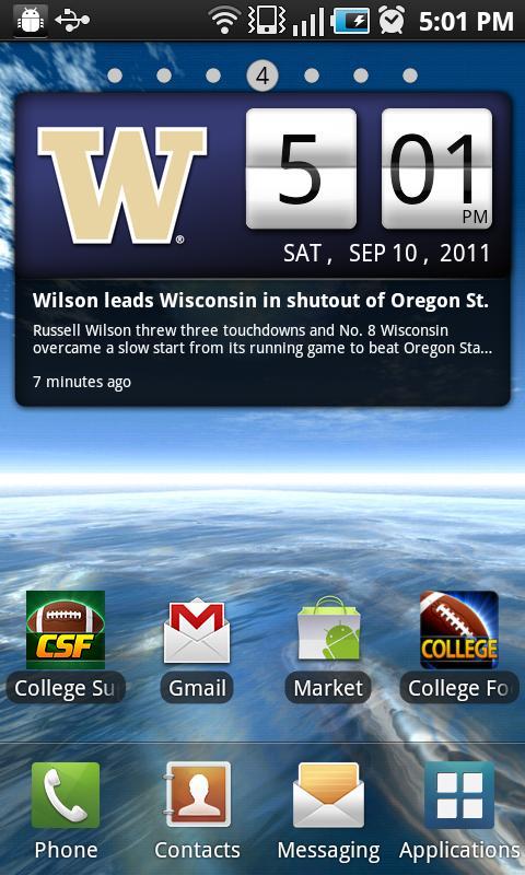 Washington Huskies Live Clock