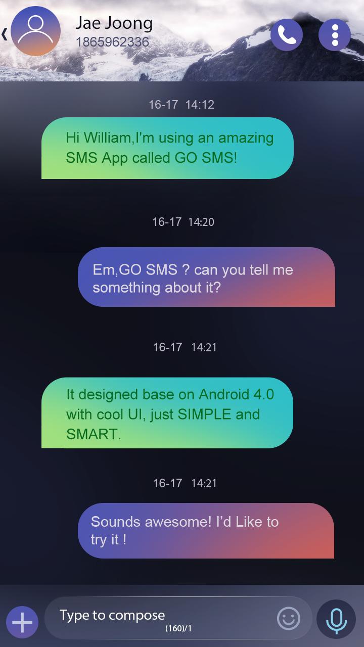 GO SMS PRO SILENT THEME