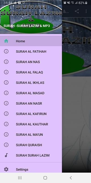 SURAH -SURAH LAZIM & MP3