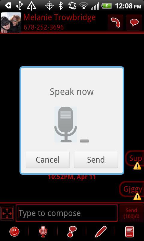 GO SMS Black & Red