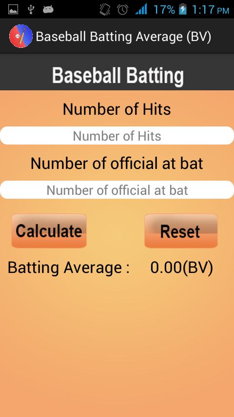 Baseball Batting Average