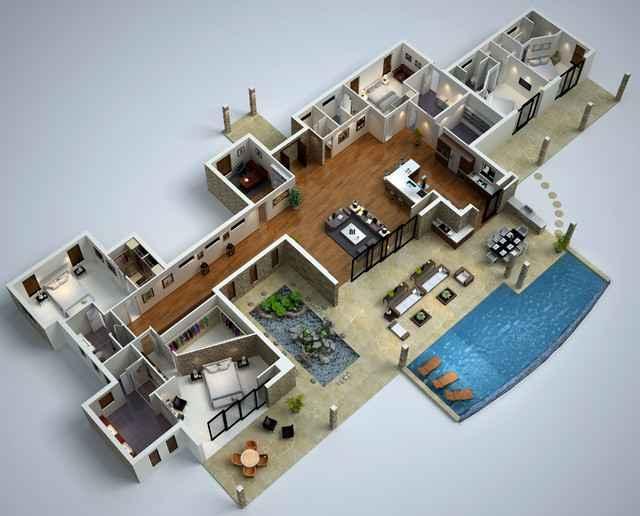 3DSmall Home Plan Design Ideas