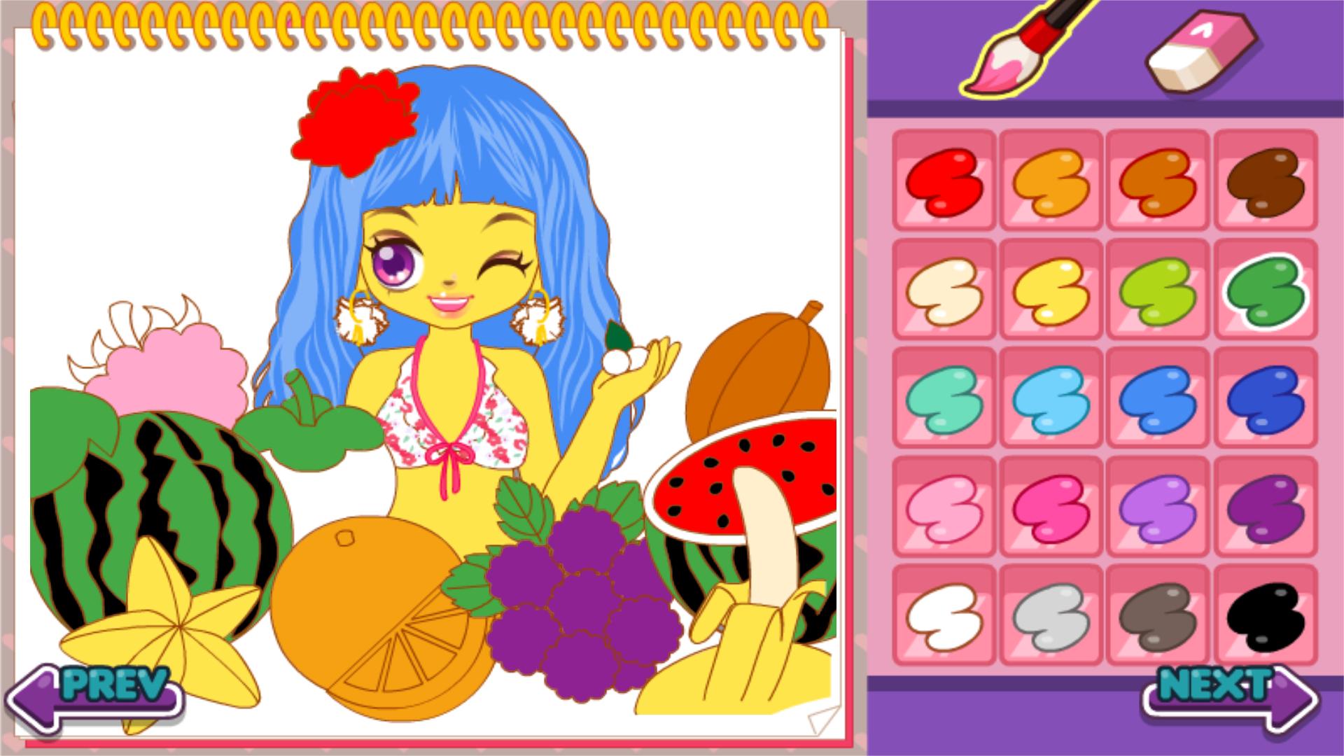 Judy's Coloring Book2-GirlGame