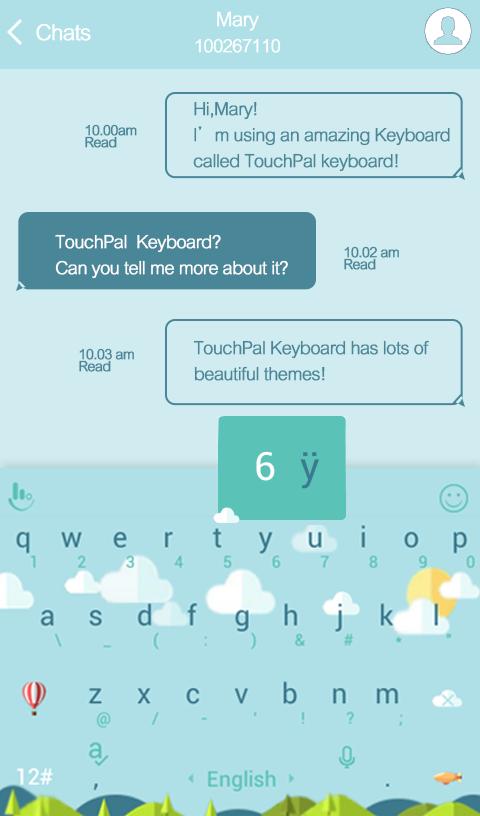 TouchPal Weather Cloudy Theme