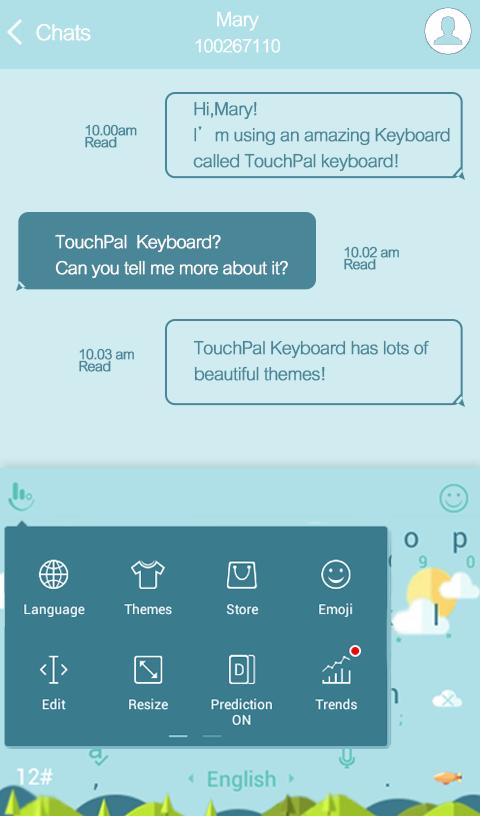 TouchPal Weather Cloudy Theme