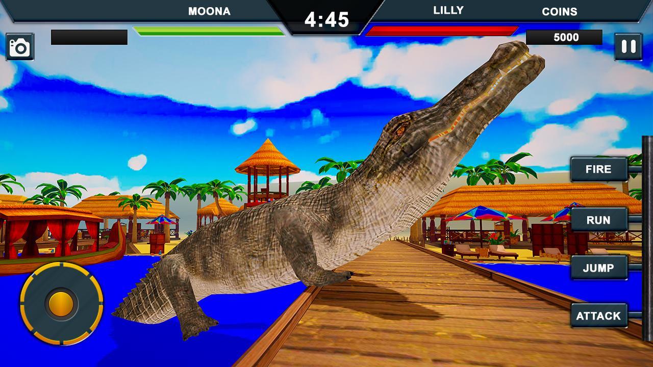 Crocodile Beach & City Attack Crocodile Simulator
