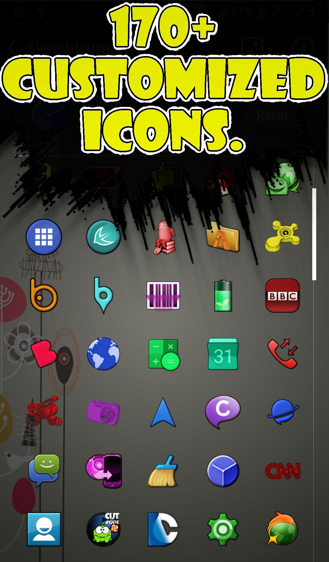 Sketch GO Launcher EX Theme