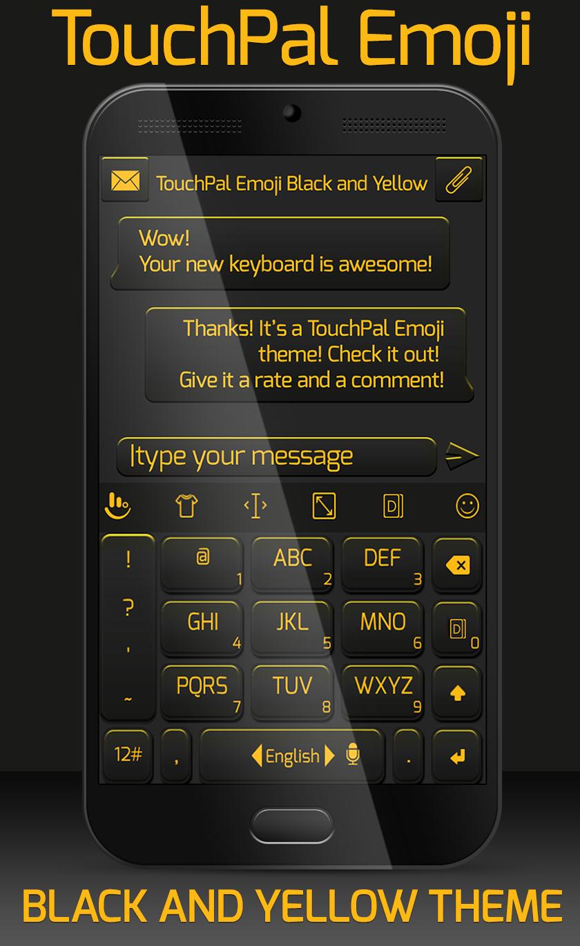 Emoji Black&Yellow Keyboard