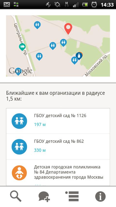 MamaInspector. Geoapp for moms