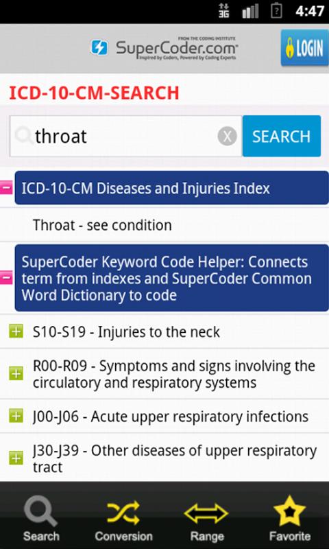 ICD-10 Search