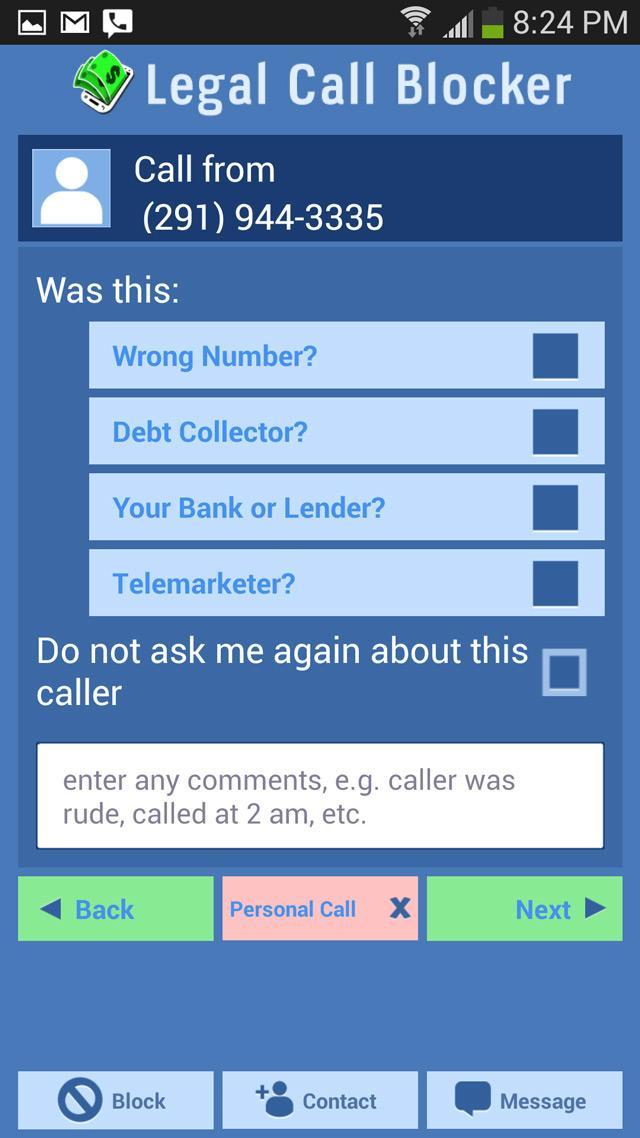 Legal Call Blocker FREE