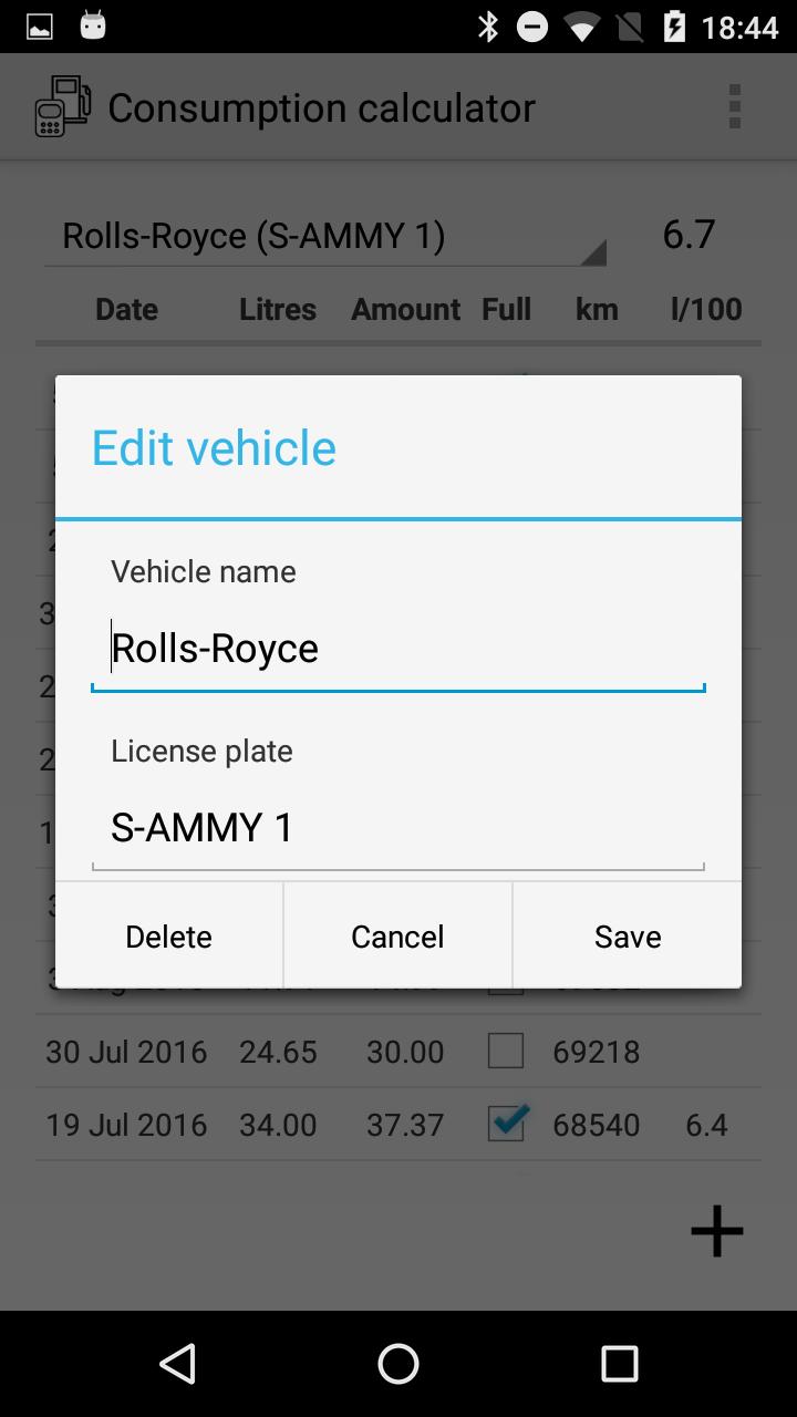 Consumption Calculator