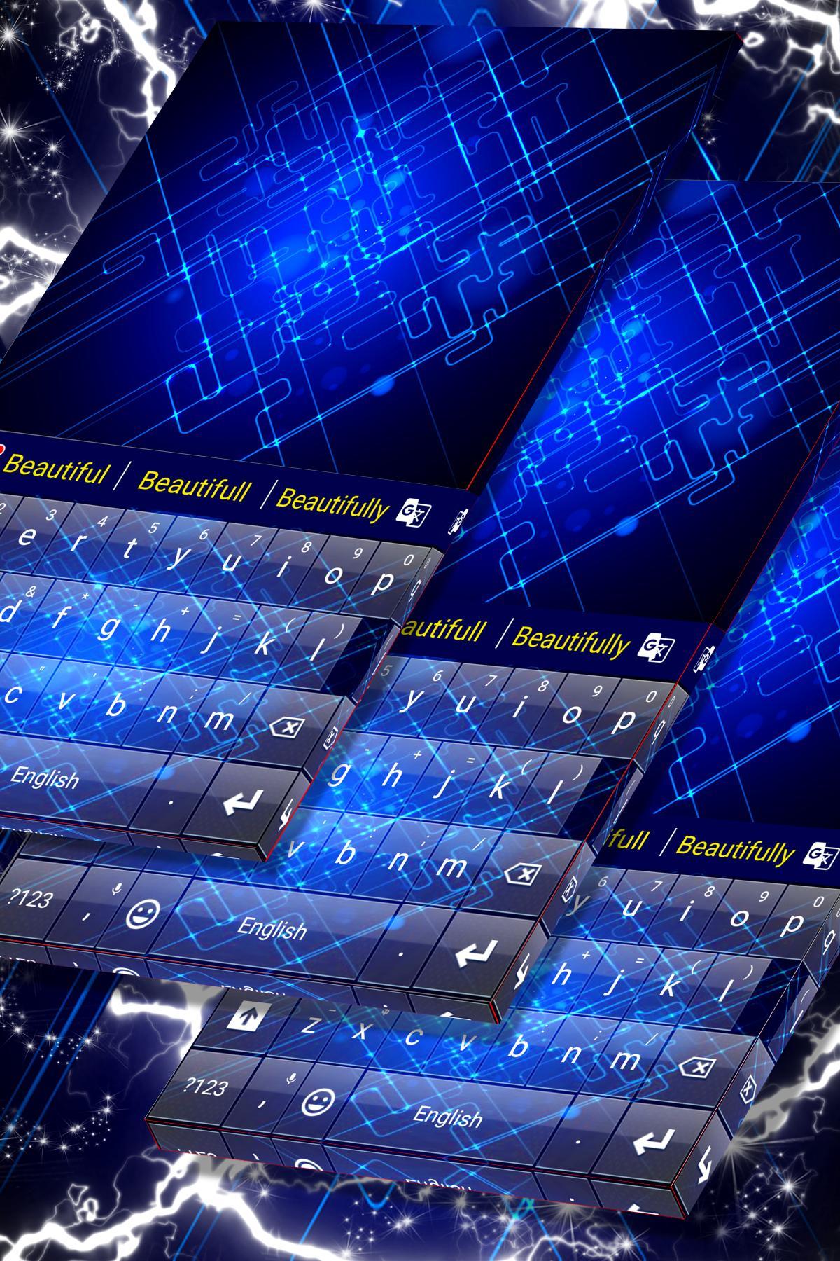 Blue Circuit Keyboard Theme