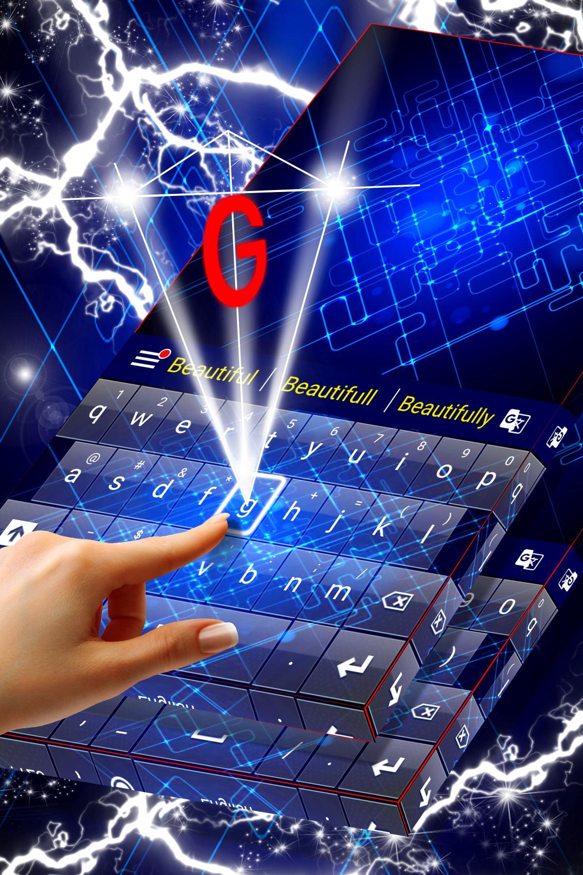 Blue Circuit Keyboard Theme