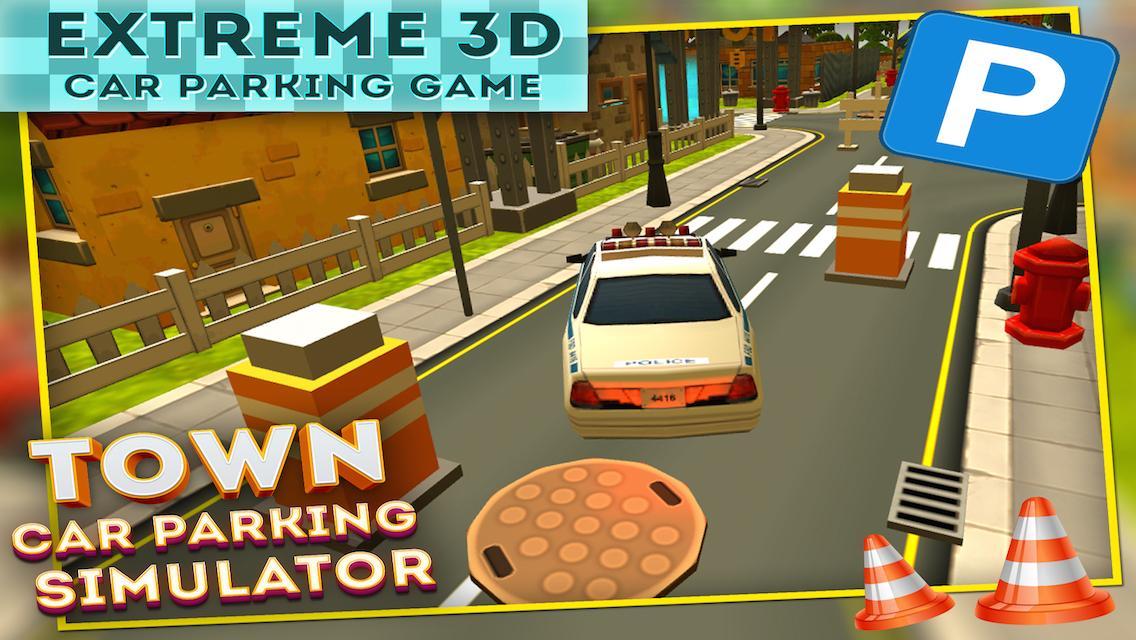 Town Car Parking Simulator 3D