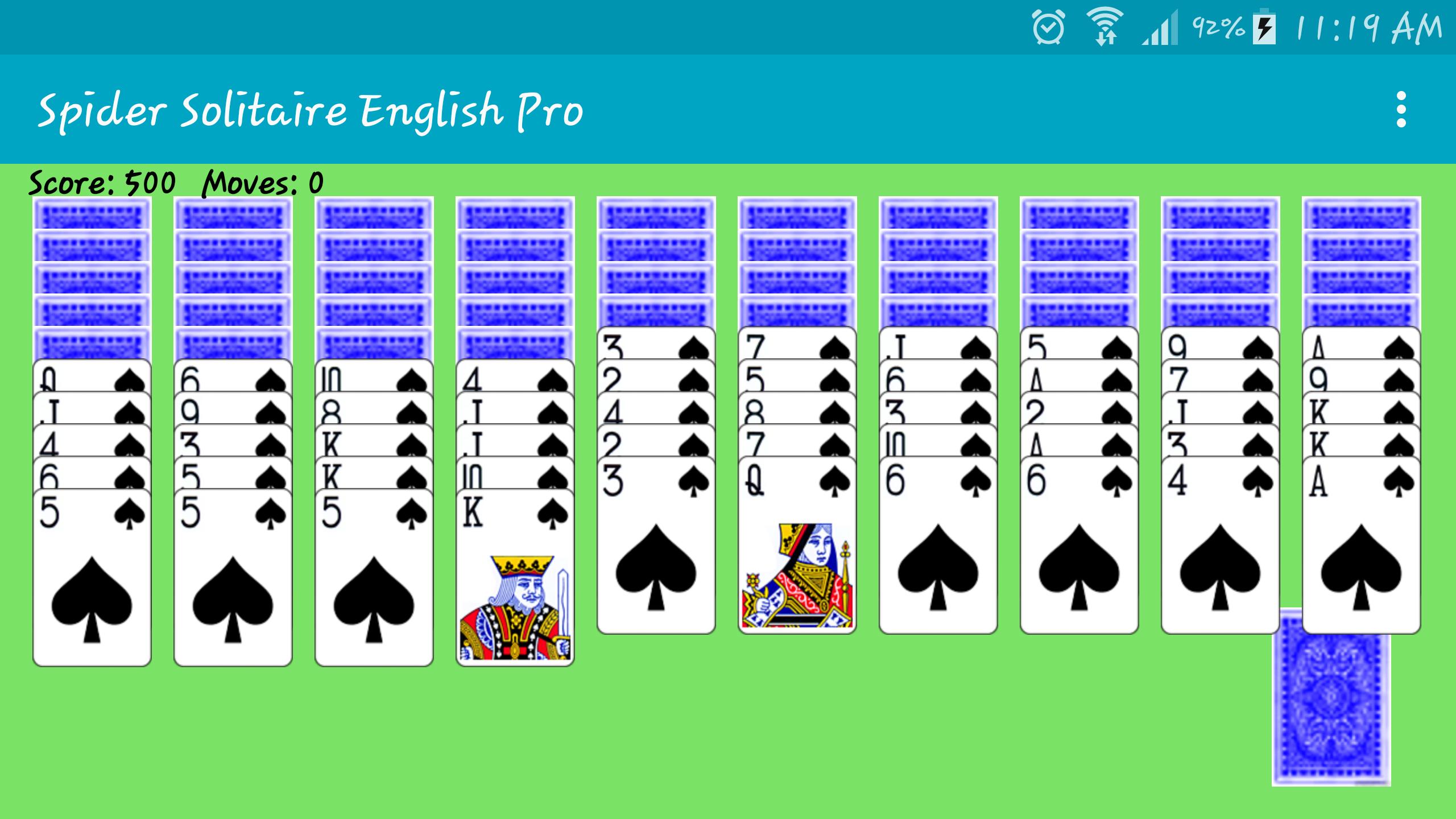 Spider Solitarie English