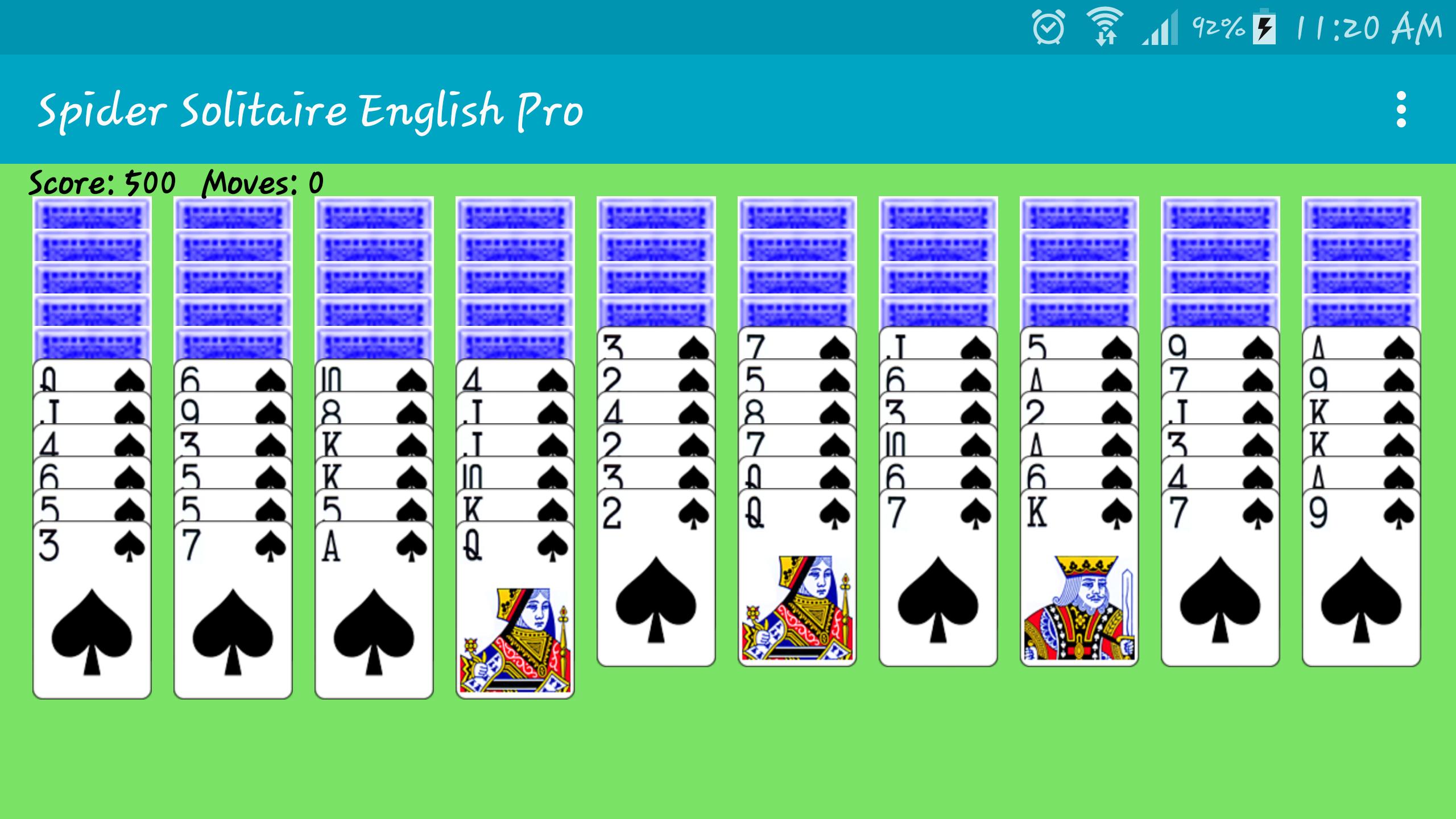 Spider Solitarie English