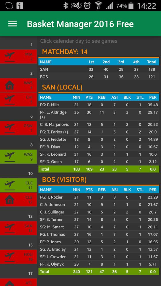 Basket Manager 2016 Free