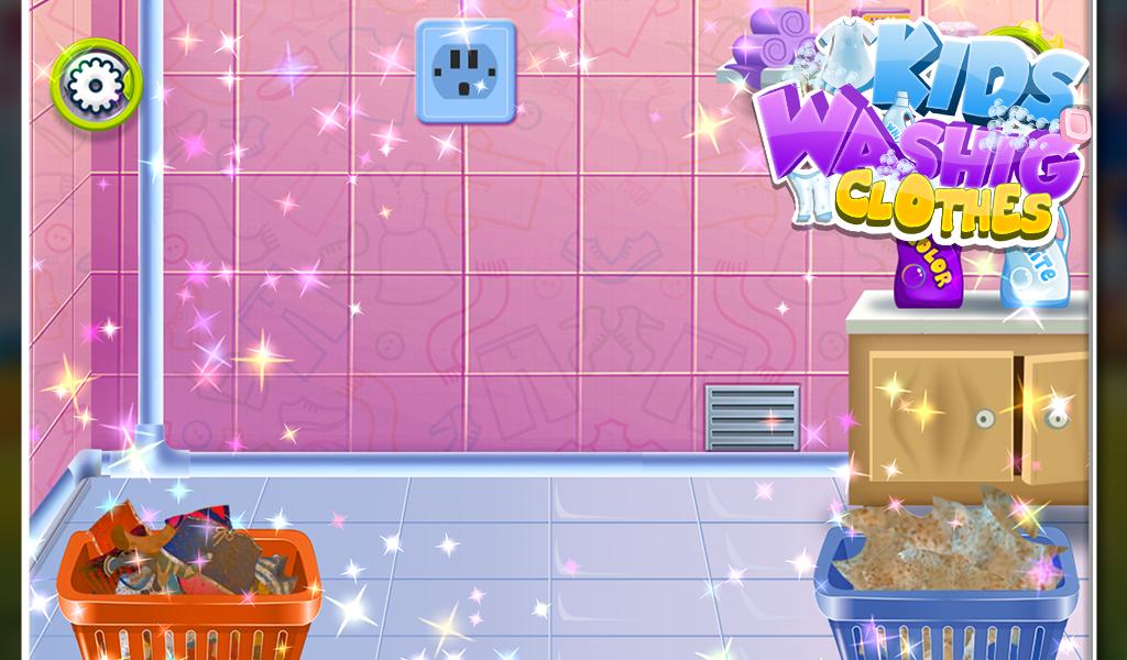 Kids Washing Clothes