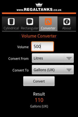 Tank Volume Calculator
