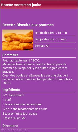 Recipe Masterchef junior