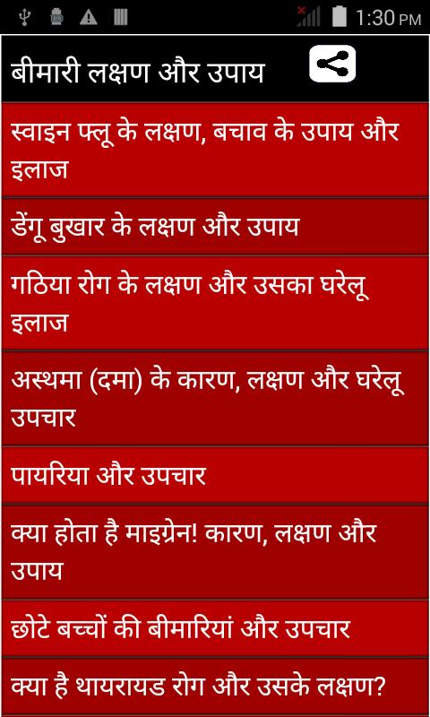 1500 Bimari Lakshan Aur Upay