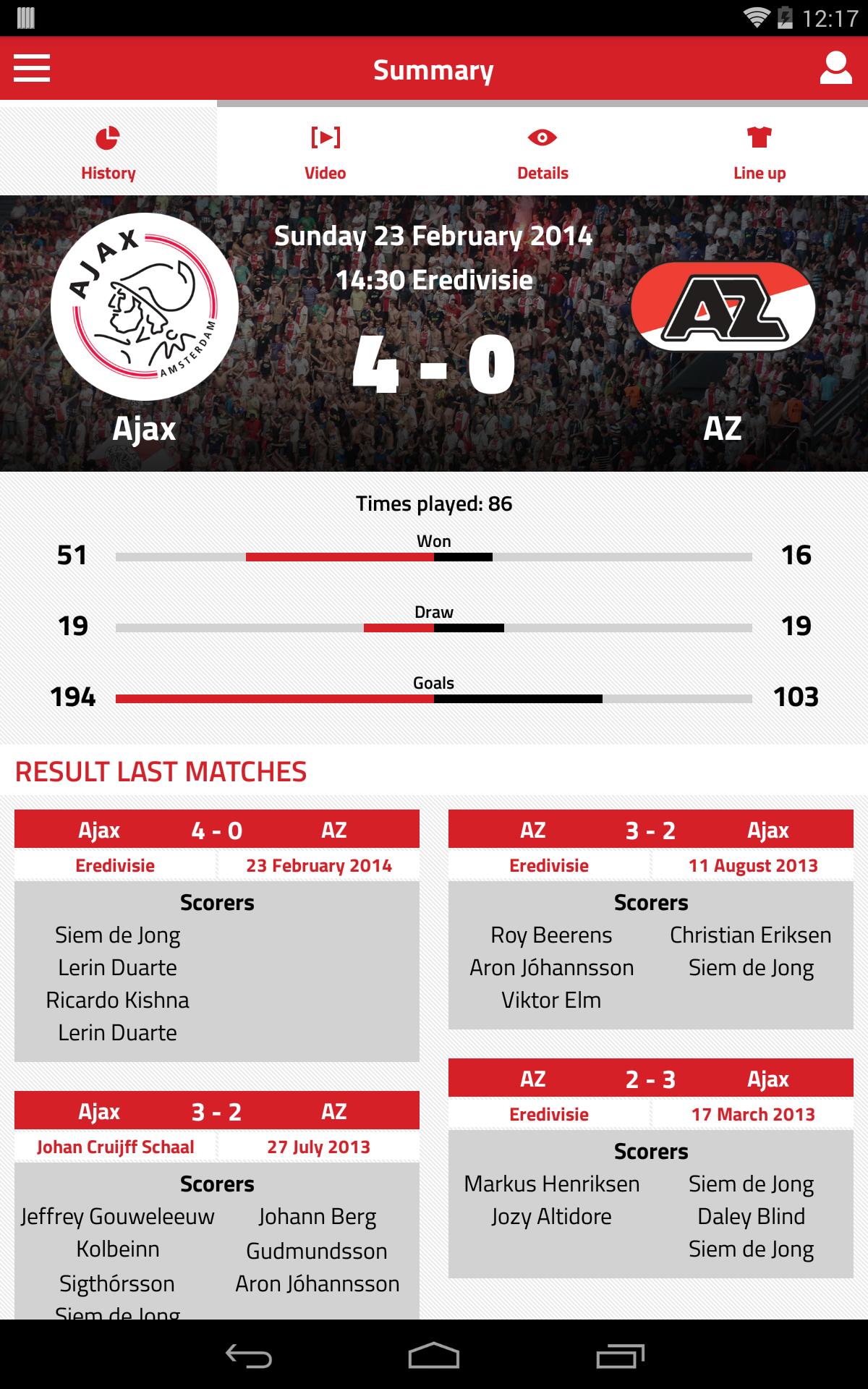 AJAX INTERNATIONAL LIVE