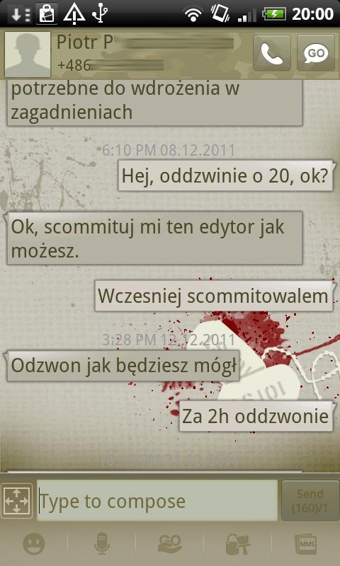 GO SMS Pro Military Theme Free