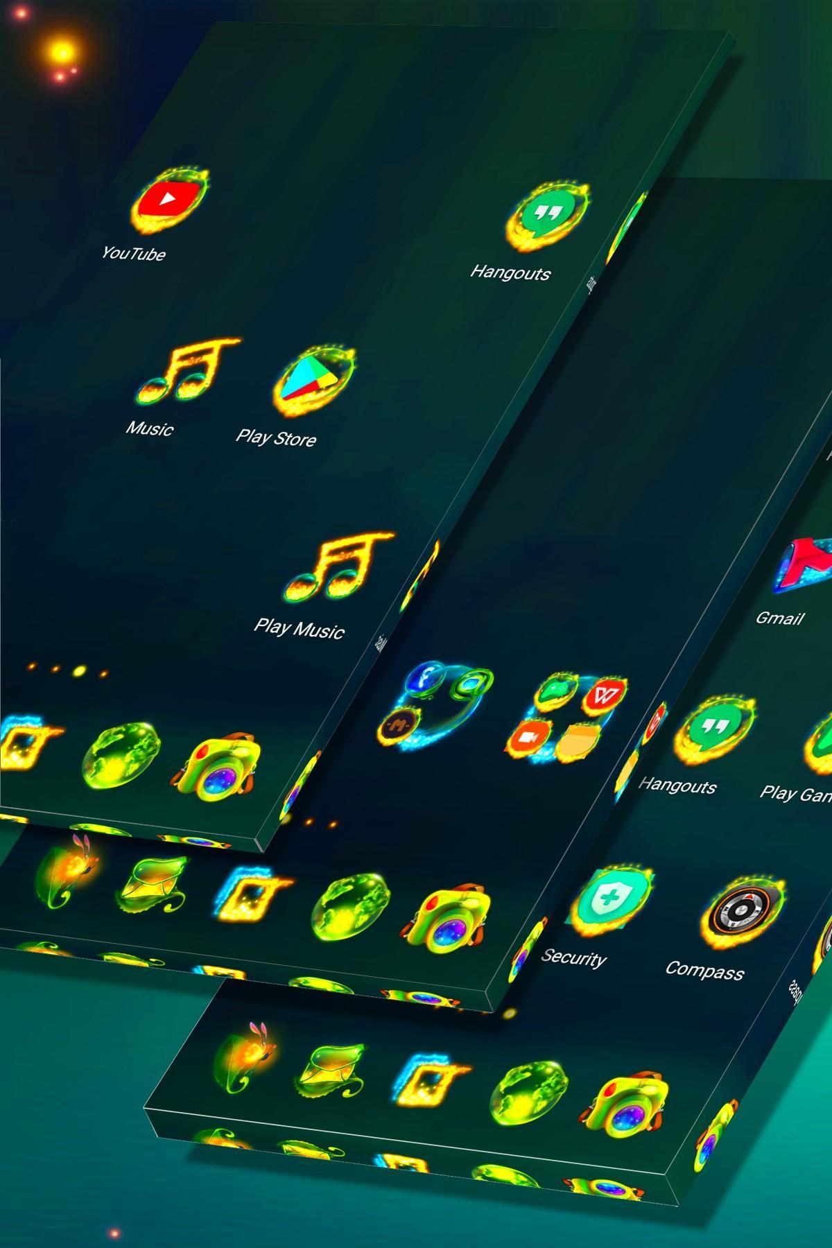 Fireflies Launcher Theme