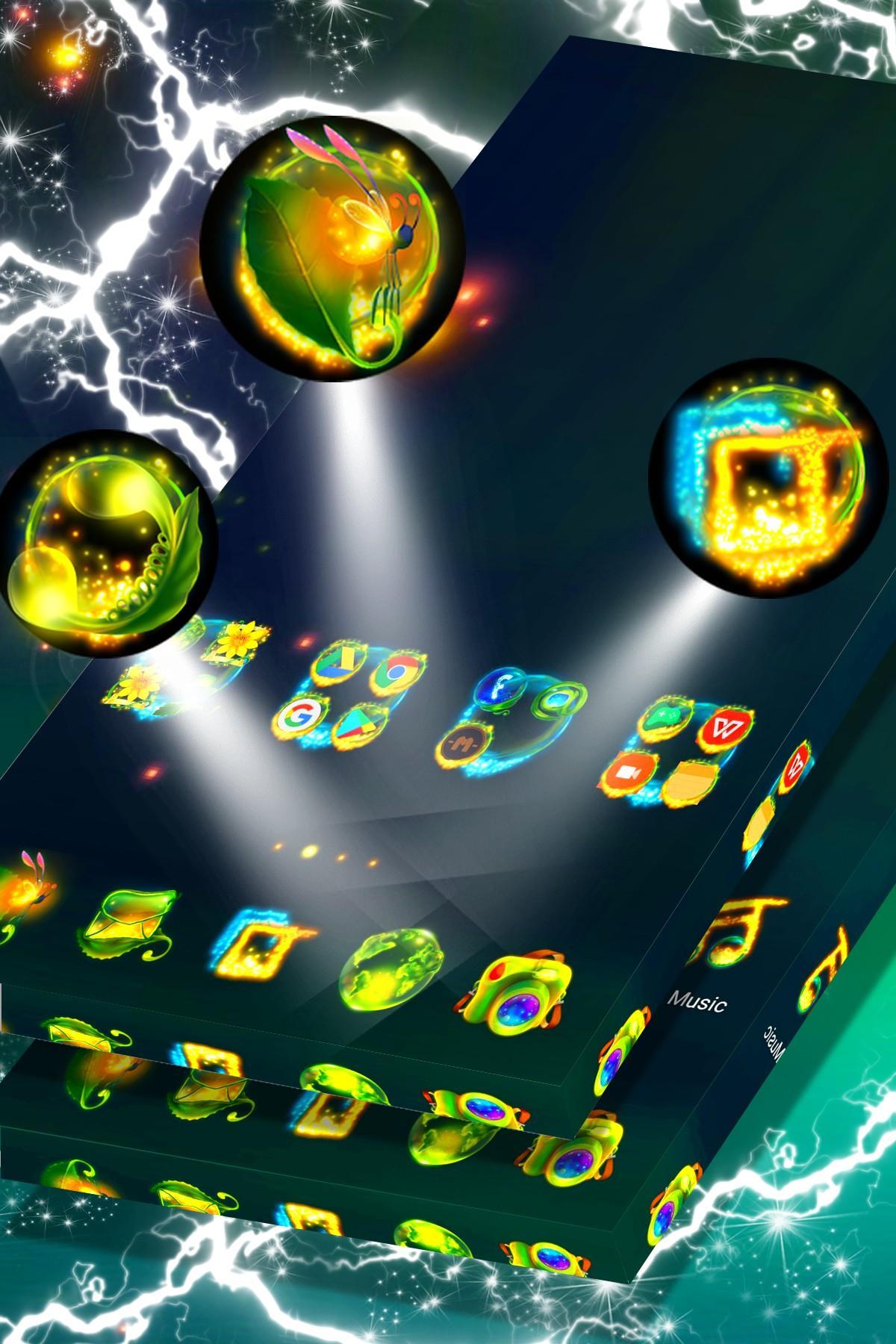 Fireflies Launcher Theme