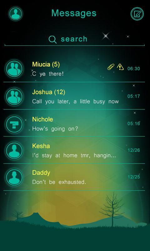 (FREE) GO SMS PRO DAWN THEME