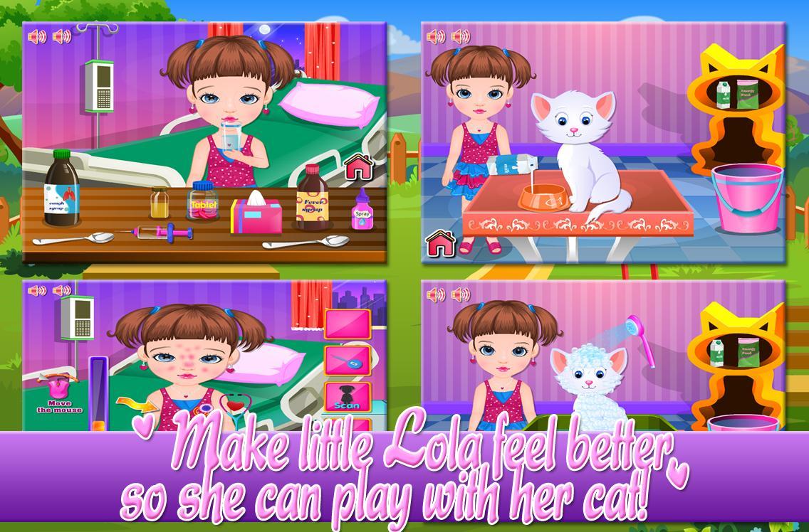 Baby Lola Sick - Mini Games